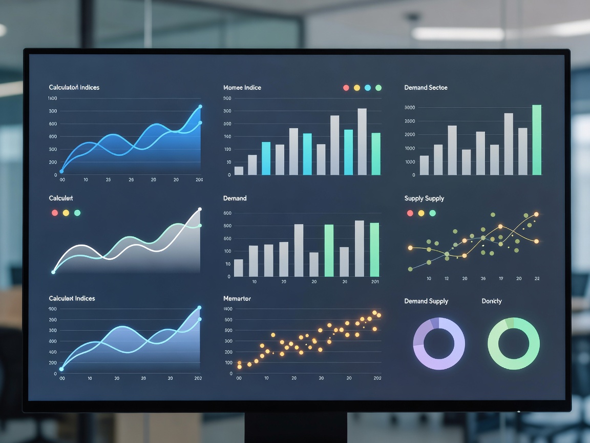 Analytics dashboard calculating job market indices