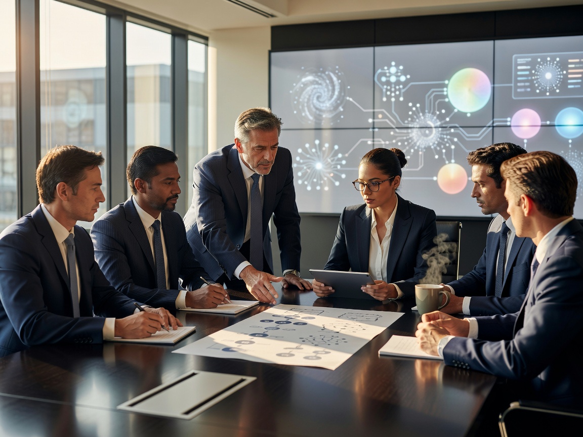 Executive team mapping AI strategy